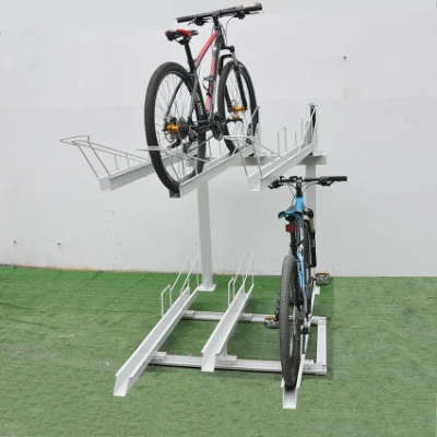 Supports à vélos empilables à 2 niveaux assistés par gaz en acier galvanisé