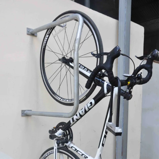 Support de rangement mural pour vélo en métal enduit de poudre noire